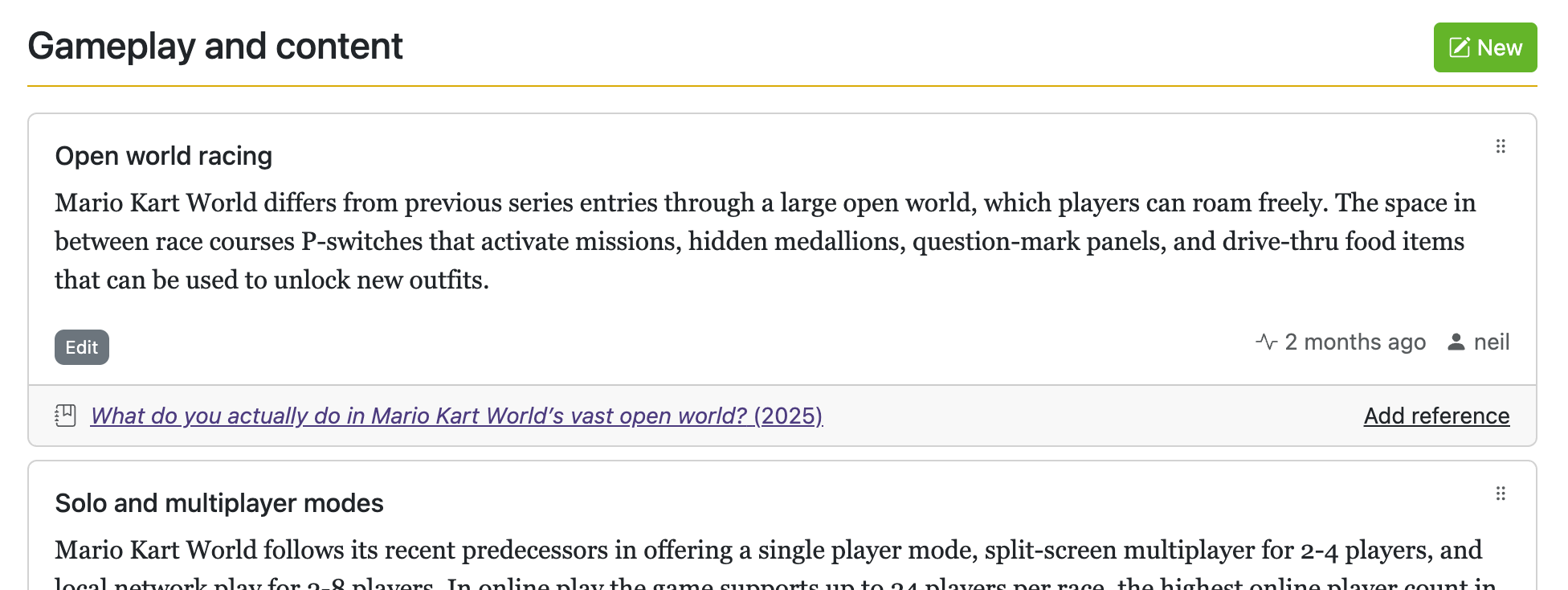 Dbljump article text items
